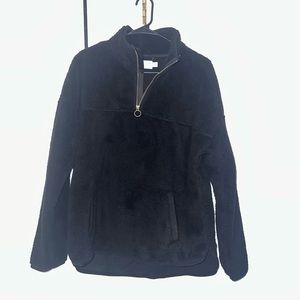 Black Sherpa Quarter Zip